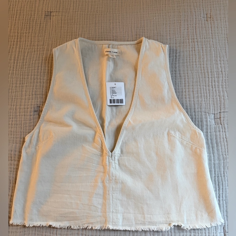 Urban Outfitters Linen Cropped Tank